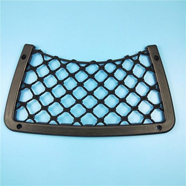 

car organizer plastic + mesh storage bags 2pcs black easy to install elastic net