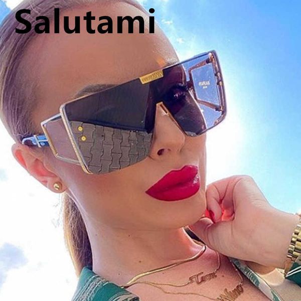 

sun glasses 2021 luxury brand one piece glasses for women vintage oversized square flat men wide leg cool hip hop shades, White;black