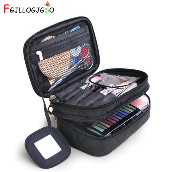

brand necessaire beautician cosmetic bag fashion nylon waterproof wash beauty case women travel toilet organizer bags & cases