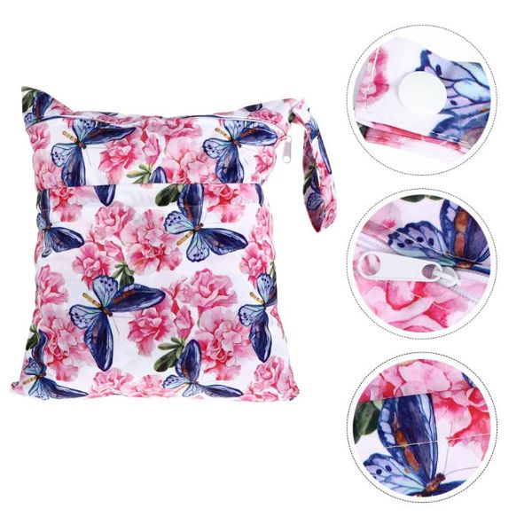 

waterproof zippered baby cloth diaper bag reusable nappy wet dry bags
