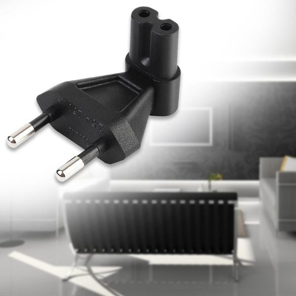 

smart power plugs eu mains cable adapter plug to iec320 c7 right angle 250v/10a portable computer converter