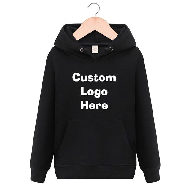 

men's hoodies & sweatshirts customization mens custom print logo design hoodie fashion spring autumn coat, Black