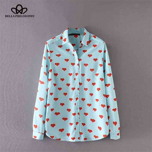 

long sleeves blouse women shirt casual red love decorated pleated female fashion blusas 210519, White