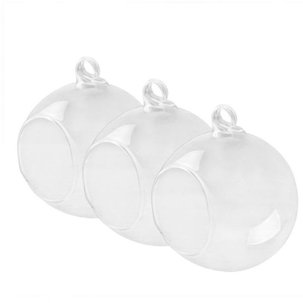 

vases 6 pcs 100mm clear shaped hanging glass flat base design shape flower plants terrarium vase containers landscape