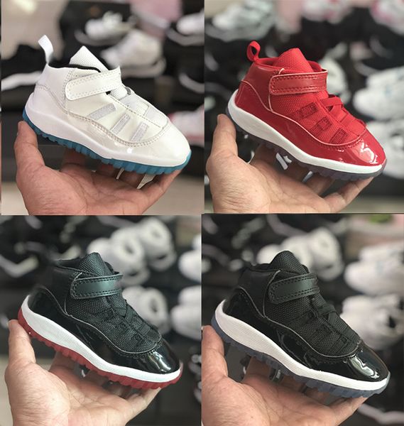 

cute shoes 11s kids basketball shoes infant outdoor boy and girl sports bady trainer black red children new born sneaker size 22-27