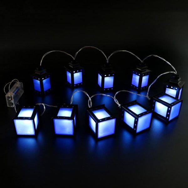 

party decoration haochu 65 inches vintage blue cold light box lamp lantern led string lights fairy night garland ramadan decor eid supplies