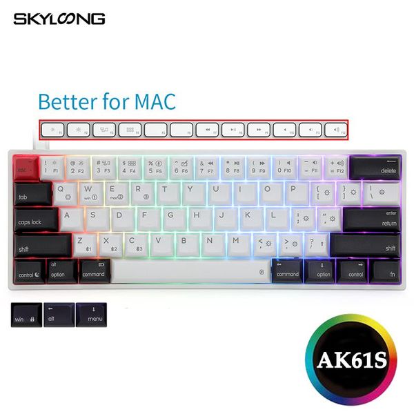 

mechanical keyboard bluetooth wireless mini portable swap rgb backlit red blue brown switch game accessories keyboards