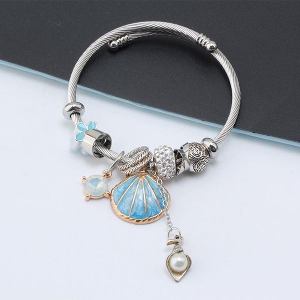 

bangle stainless steel bracelet does not fade women's sweet temperament simple personality diy accessory, Black