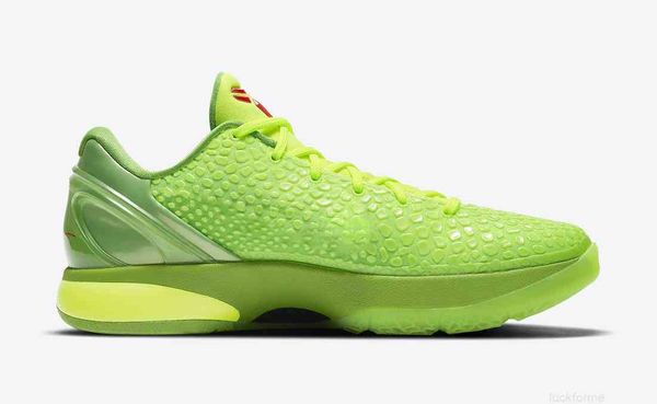 

released authentic christmas 6 protro grinch mamba shoes challenge red asg all star green apple volt crimson black man athletic sports, White;red