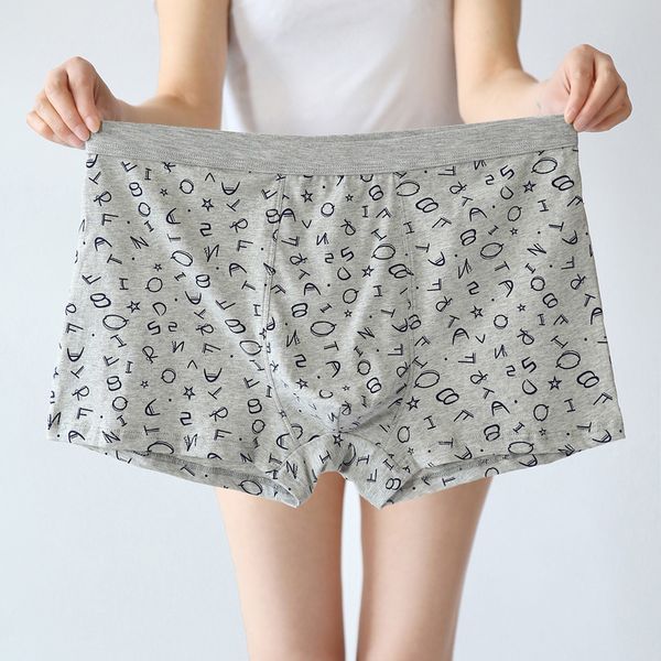 

underwear underpants men's fat guy pants large cotton, Black;white