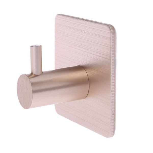 

self adhesive home kitchen wall door hook key rack towel hanger aluminum hooks & rails