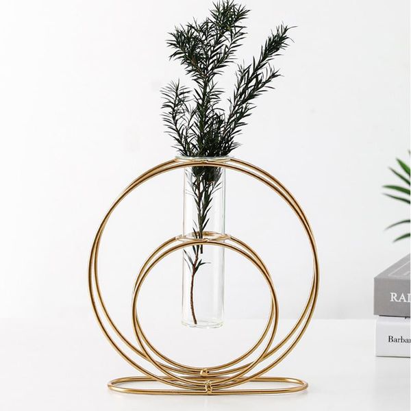 

vases nordic vase iron line art table decor home glass aquarium for flowers plants centerpiece decorative rose tumblers