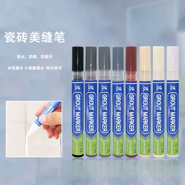 

tile ceramic beautiful sewing pen toilet waterproof floor gap decontamination repair paint
