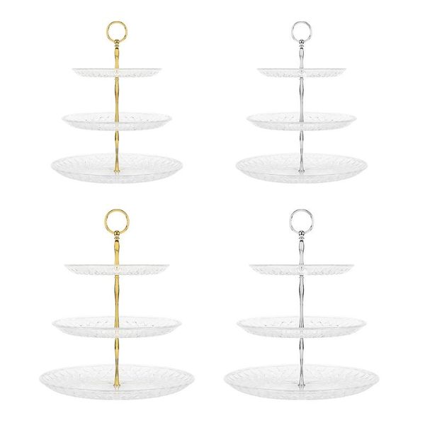 

other bakeware detachable cake stand transparent 3 tier pastry cupcake fruit plate wedding home