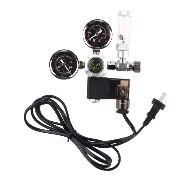 

multimeters aquarium co2 regulator w21.8 g5/8 220v magnetic solenoid check valve bubble counter fish tank tool control eu plug