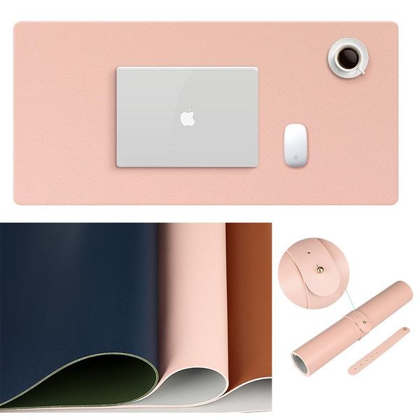 

mouse pads & wrist rests anti-fouling pad xxl pu leather larg desk mat 80x40/90x40cm waterproof mousepad keyboard mous laptop