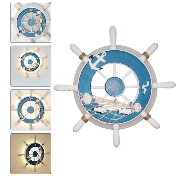 

wall lamp 1pc cartoon novel rudder kid room hallway decor(monochrome warm light)