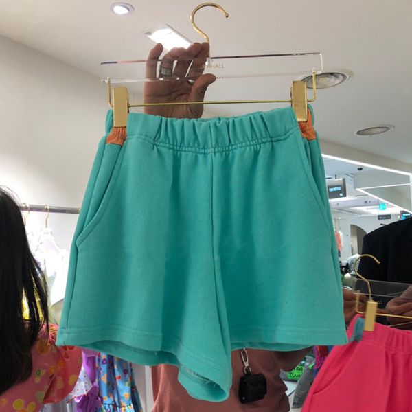 

korean solid bottoms stretch high waist ladies clothing short femme pantalones cortos purple woman shorts summer green 210510, White;black