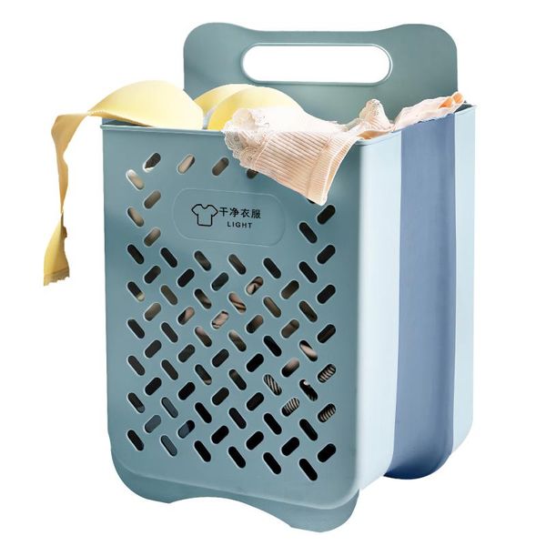 

storage baskets foldable laundry hamper with handle waterproof multi-functional corner slim basket dirty cloth