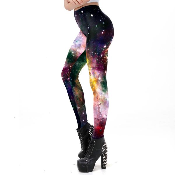

leggings galaxy black women's print star bottoms kdk1916