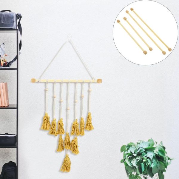 

hooks & rails 4pcs tapestry poles bamboo rods hanging sticks diy accessories