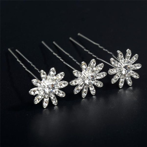 

hair clips & barrettes 20pcs butterfly flowers crystal wedding bridal faux pearl hairpins jewelry accessories crown bowknot hairpin, Golden;silver