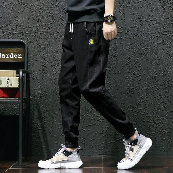 

2021 spring autumn / summer 9-point jeans loose and trendy men's casual pants korean trend, Blue