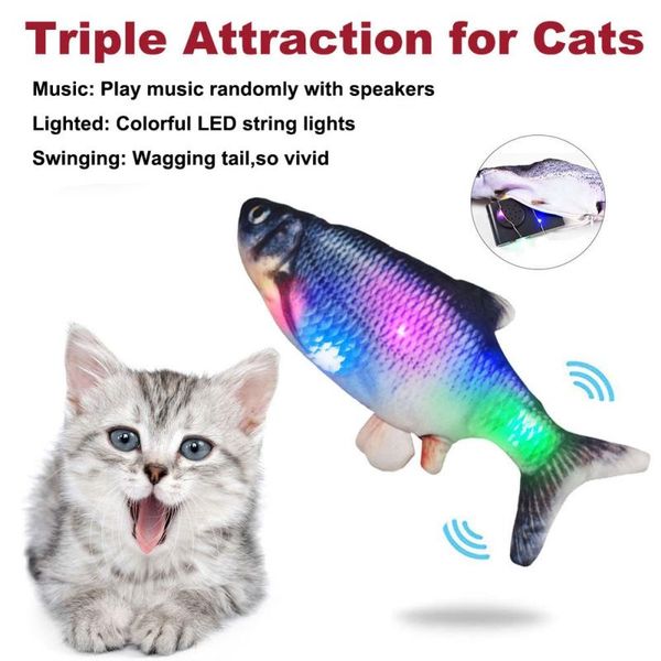 

cat toys interactive fish kicker toy catnip filled wiggles like a real gift for grabbing biting chewing and kicking