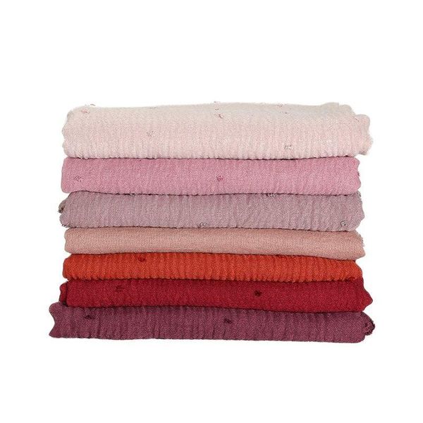 

scarves 10pcs/lot crinkle pompom ball shimmer muslim winter woman fashion viscose malaysia tudung hijab wholesale, Blue;gray