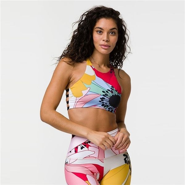 

yoga clothes women's clothing 2020 new printed open back pants fitness suit