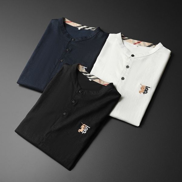 

fashion t shirts men's short sleeve casual cotton hemp half 2021 summer large, White;black