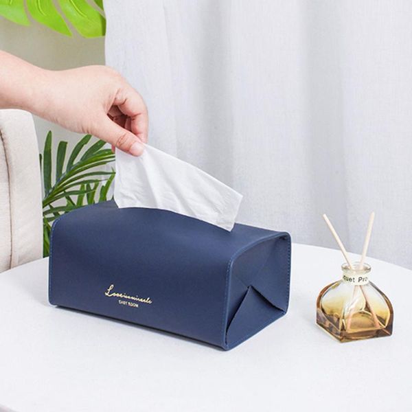 

tissue boxes & napkins scandinavia pu leather bag light luxury household car paper towel box ins home table napkin sleeve