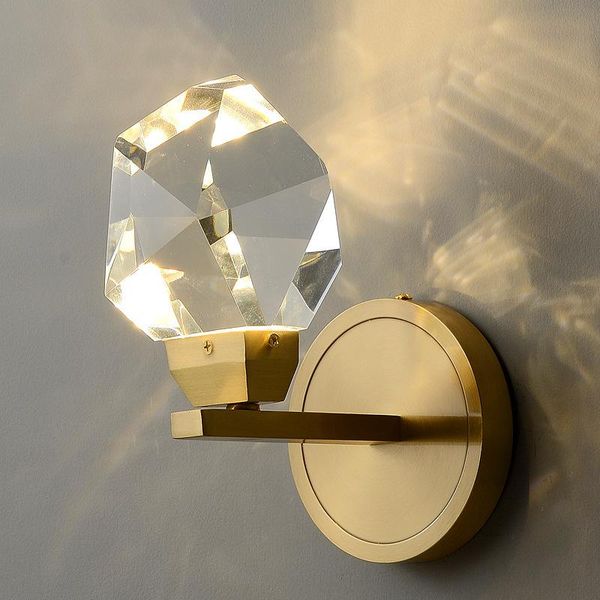 

modern led crystal wall lamp iron living room bedroom bathroom indoor lighting luxury tv light home decor mirror