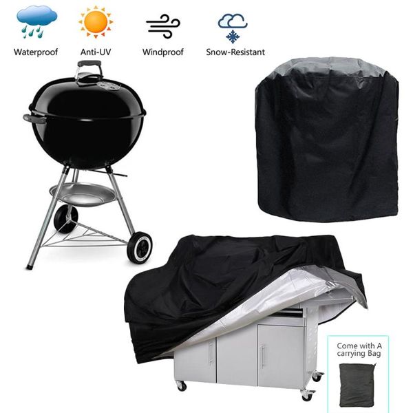 

tools & accessories bbq grill cover waterproof outdoor barbecue heavy duty anti sun rain protective for weber round rectangle