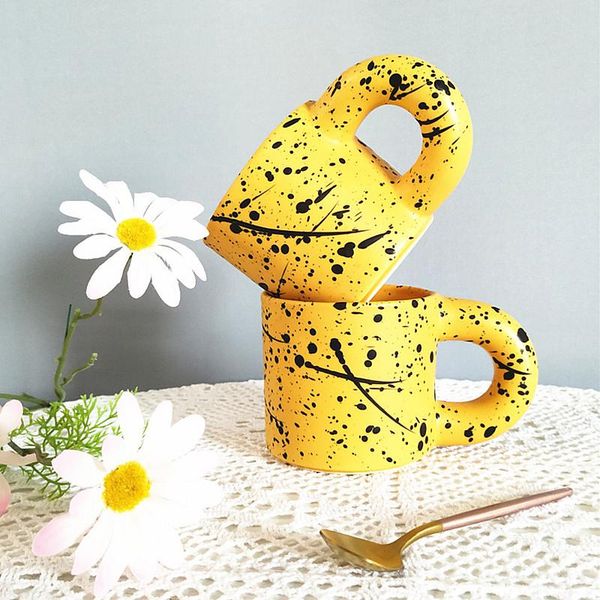 

creative large round handgrip ceramics mugs coffee mug japanese-style milk tea office cups drinkware cute the birthday gift