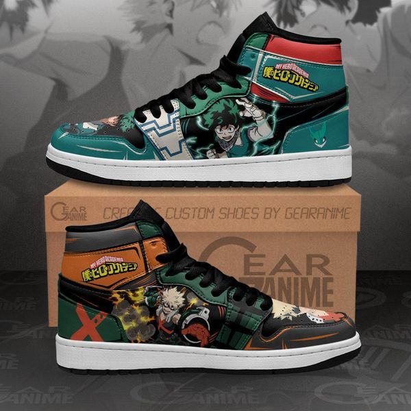 

bakugou and deku sneakers mha anime shoes