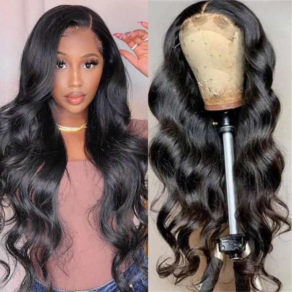 

lace wigs mstoxic hd transparent 5x5 closure wig peruvian body wave remy human hair for black women, Black;brown