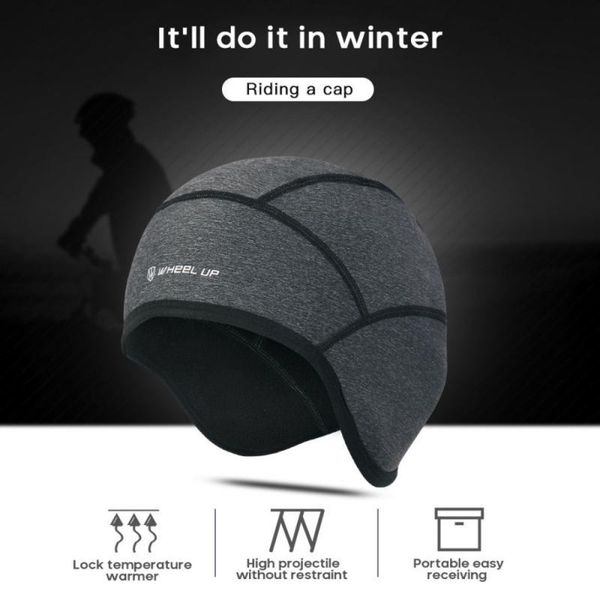 

cycling caps winter mountaineering headgear warm and breathable hood for skiing riding polar fleece windproof & masks, Black