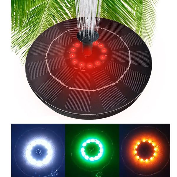 

solar water fountainsolar ground-insertion fountainfloating fountainpetal three-color led fountains & bird baths in stock garden decorations