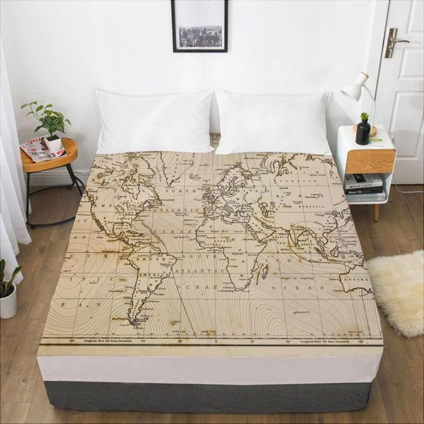 

sheets & sets luxury elastic fitted sheet bed with an band mattress cover 150x200/160x200 for home map khaki
