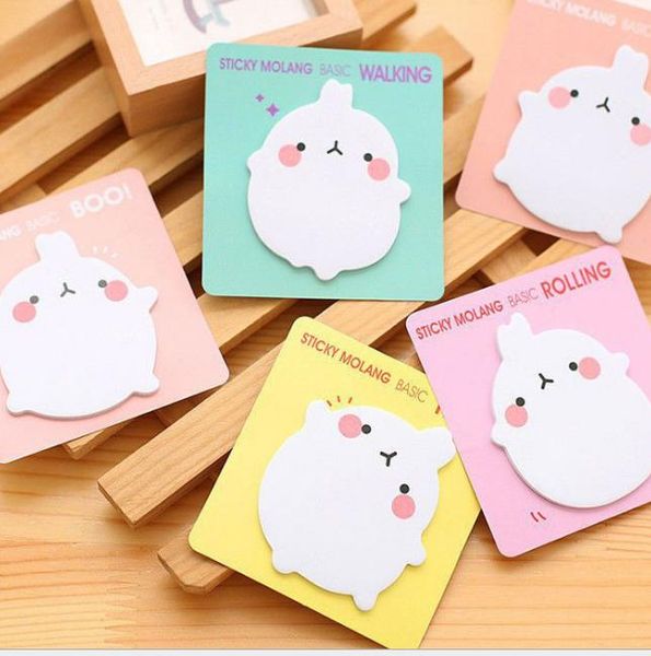 

2021 kawaii stationery sticky memo pads cute cartoons sticky note office scrapbook agenda stickers 8*9 cm, Golden;white