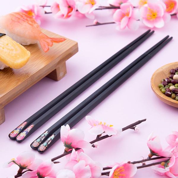 

chopsticks 1 pair japanese-style pointed restaurant household non-slip alloy