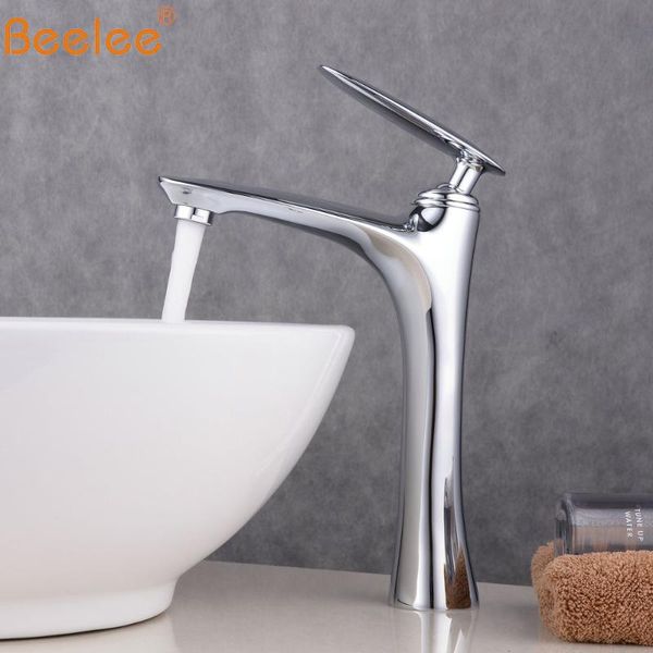 

bathroom sink faucets beelee chrome taps mixer single handle hole basin faucet counter mono tap bl9026h