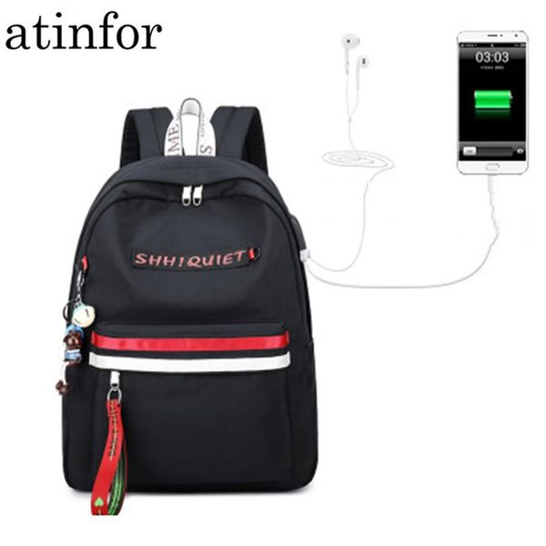 

backpack minimalist waterproof women anti theft earphone hole girls lapbagpack female daypacks male mochila