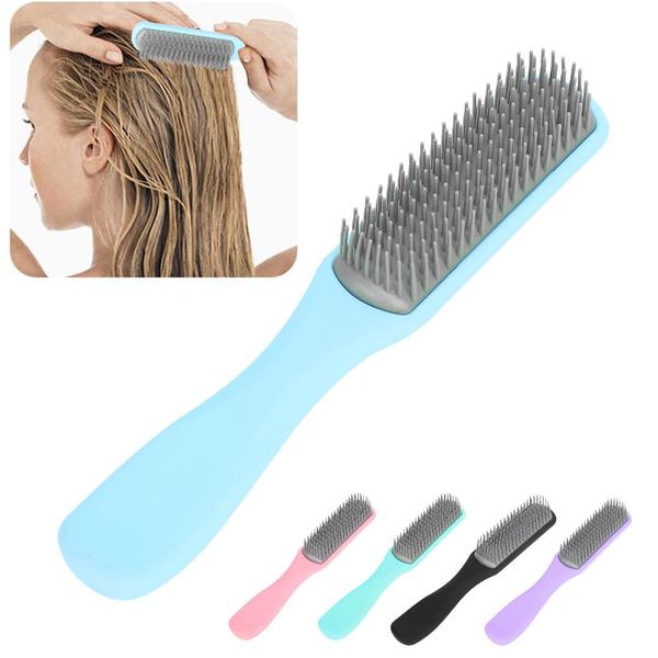 

hair brushes comb brush for curly classic 9 row separating shaping defining long short, Silver