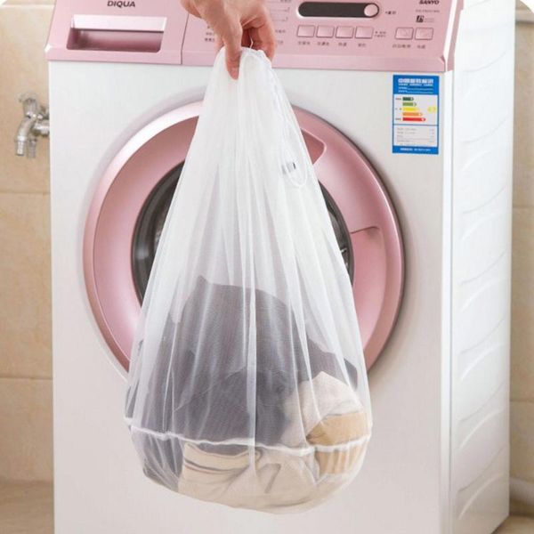 

laundry bags mesh drawstring net saver washing pouch strong machine thicken bag bra aid pack
