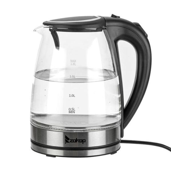 

2021 cooking utensils zokop hd-1857-a 110v 1500w 1.8l electric glass kettle us plug