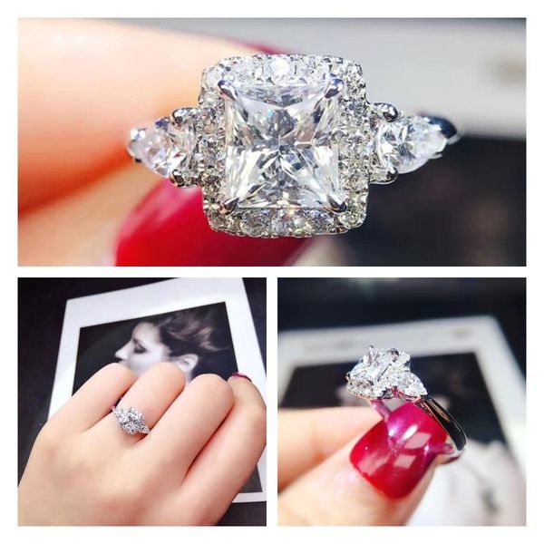 

wedding rings caoshi exquisite and delicate finger-ring for female dazzling crystal zirconia stone bridal accessories eternity jewelry, Slivery;golden