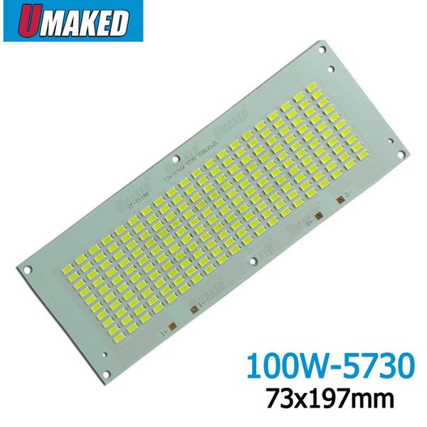 

100% full power led floodlight pcb 100w smd5730, 197x73mm board, warm white/white lighting sourcefor floodlights
