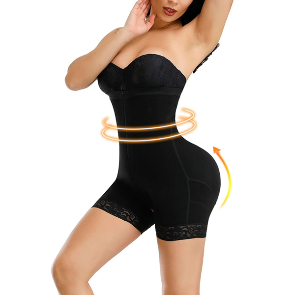 

women's shapers womens waist trainer shapewear hi-waist bulifter tummy control panties thigh slimmer body shaper, Black;white